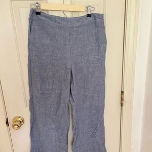 🐬100% linen wide leg pants - size M